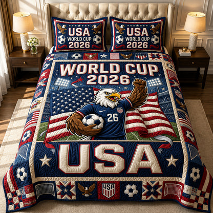 World Cup 3-Piece Quilted Bedding Set GFTOLAN700
