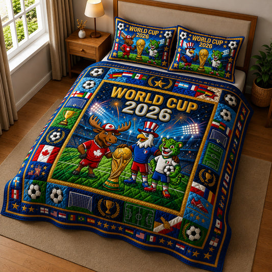 World Cup 3-Piece Quilted Bedding Set GFTOLAN701