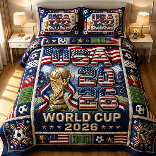 World Cup 3-Piece Quilted Bedding Set GFTOLAN702