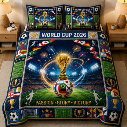 World Cup 3-Piece Quilted Bedding Set GFTOLAN703