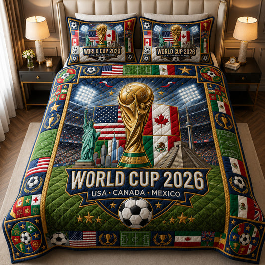 World Cup 3-Piece Quilted Bedding Set GFTOLAN704