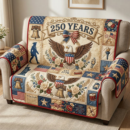 America 250 Heritage Quilted Sofa Cover GFTOLAN74