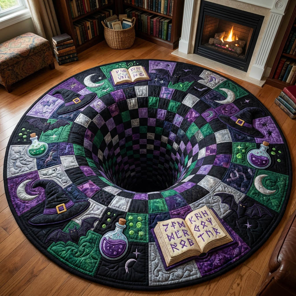 Witchy Hole Quilted Round Mat GFTOLAN763