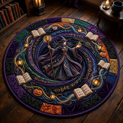 Magical Witch Quilted Round Mat GFTOLAN765