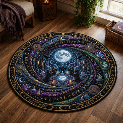 Mystical Witches Quilted Round Mat GFTOLAN767