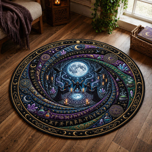 Mystical Witches Quilted Round Mat GFTOLAN767