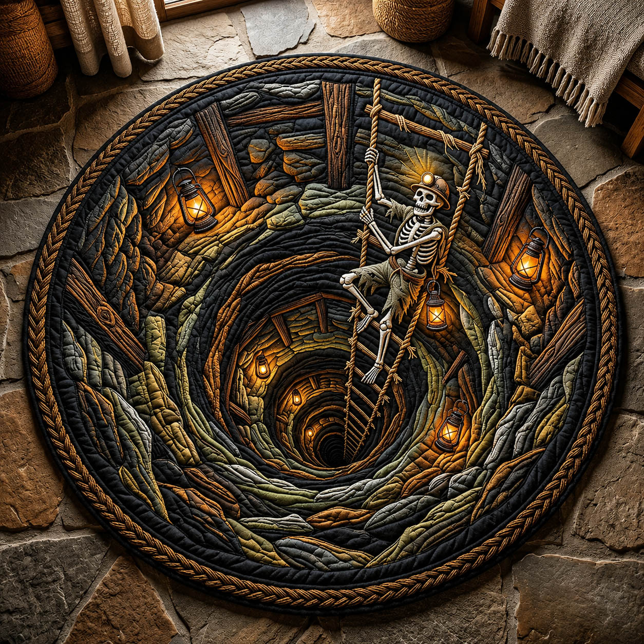 Forgotten Miner Quilted Round Mat GFTOLAN770