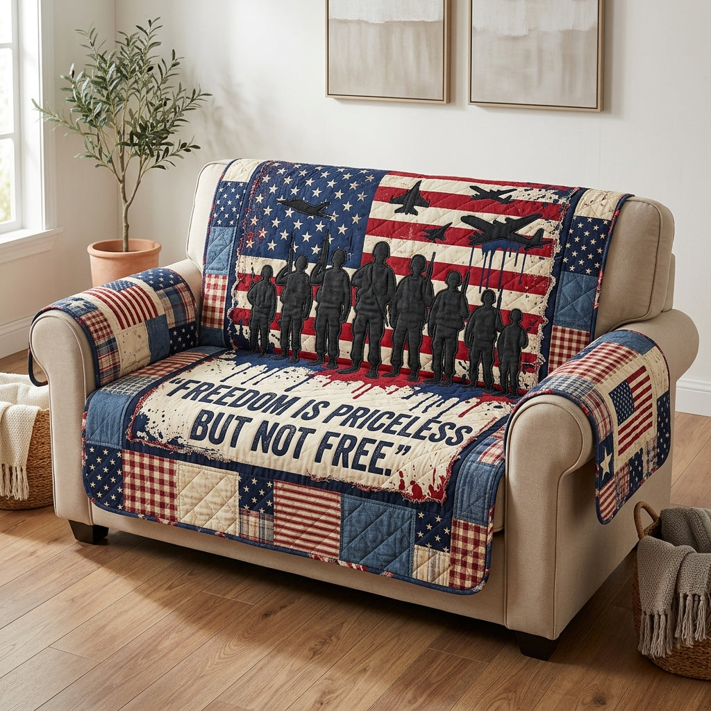 Freedom Is Priceless Quilted Sofa Cover GFTOLAN79