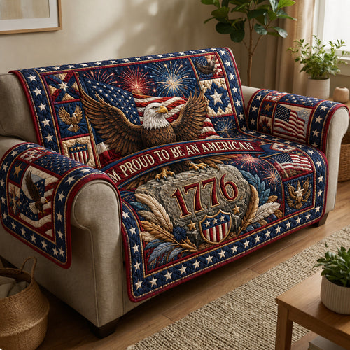 Proud To Be An American Quilted Sofa Cover GFTOLAN80