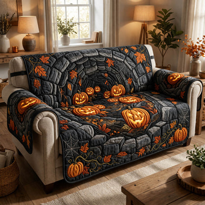 Halloween Pumpkin Quilted Sofa Cover GFTOLAN806