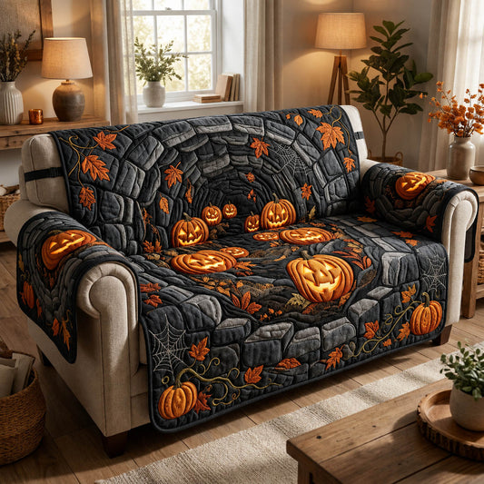 Halloween Pumpkin Quilted Sofa Cover GFTOLAN806