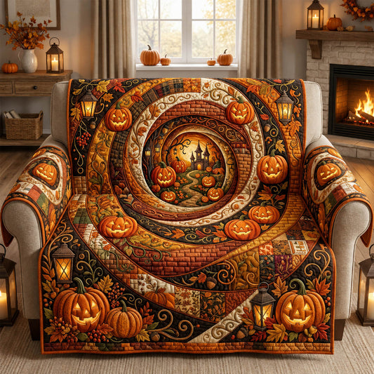 Halloween Pumpkin Wonderland Quilted Sofa Cover GFTOLAN807