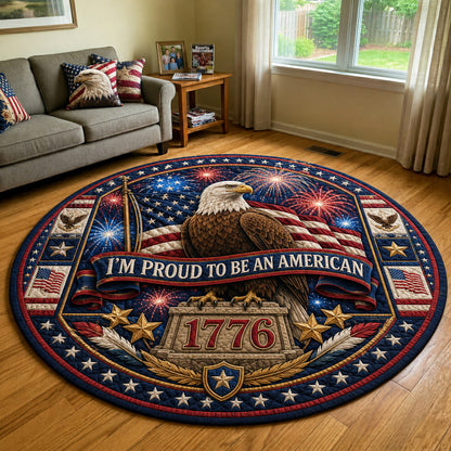 America Pride Quilted Round Mat GFTOLAN81