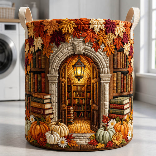 Book Nook Quilted Laundry Basket GFTOLAN813