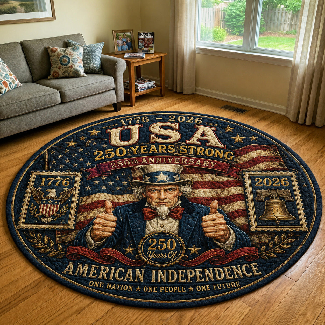 America 250 Quilted Round Mat GFTOLAN84