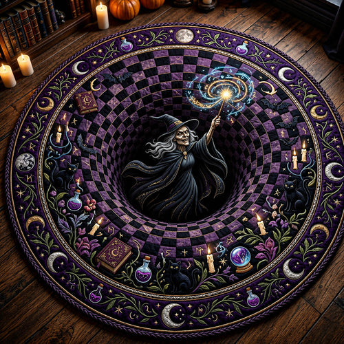 Witch Vortex Quilted Round Mat GFTOLAN861