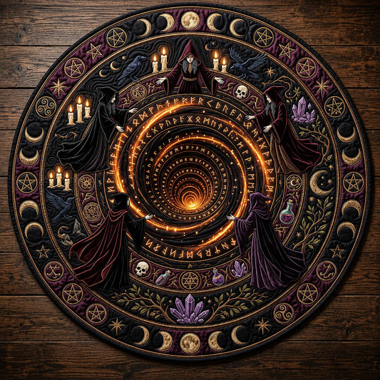 Witch Ritual Quilted Round Mat GFTOLAN863