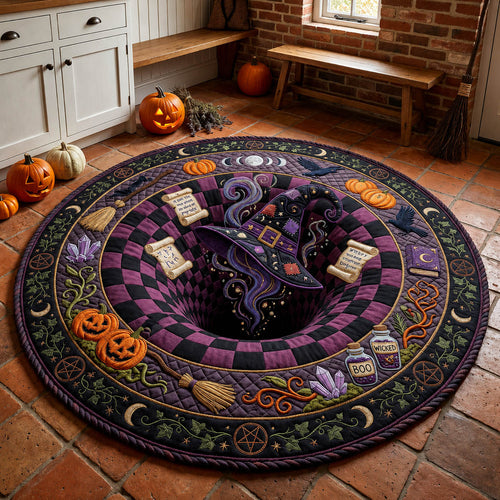 Witch Hat Vortex Quilted Round Mat GFTOLAN866