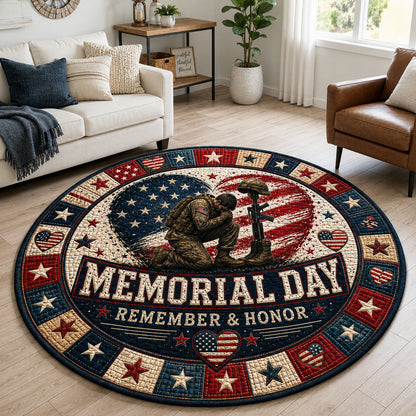 Memorial Day Quilted Round Mat GFTOLAN88