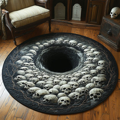 Gothic Skull Quilted Round Mat GFTOLAN926