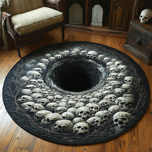 Gothic Skull Quilted Round Mat GFTOLAN926