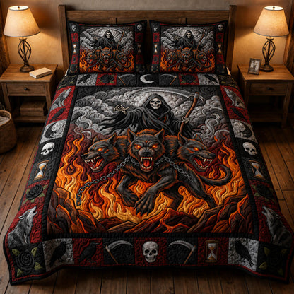 Grim Reaper 3-Piece Quilted Bedding Set GFTOLAN940