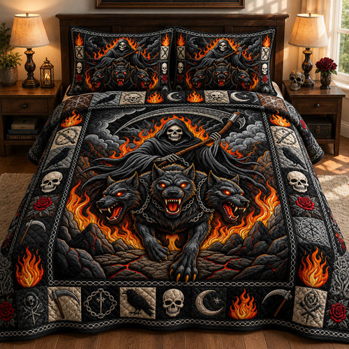 Grim Reaper 3-Piece Quilted Bedding Set GFTOLAN941