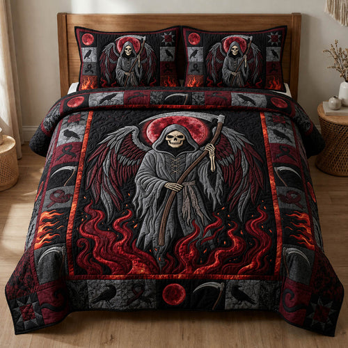 Grim Reaper 3-Piece Quilted Bedding Set GFTOLAN945