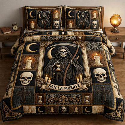 Grim Reaper 3-Piece Quilted Bedding Set GFTOLAN946