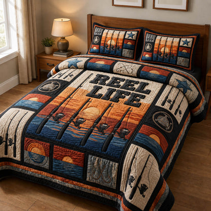 Reel Life 3-Piece Quilted Bedding Set GFTOLAN956