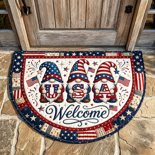 Patriot Gnomes Quilted Welcome Mat GFTOLAN98