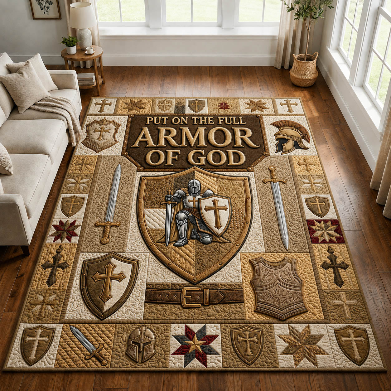 Put On The Full Armor Of God Area Rug GFTOLAN984