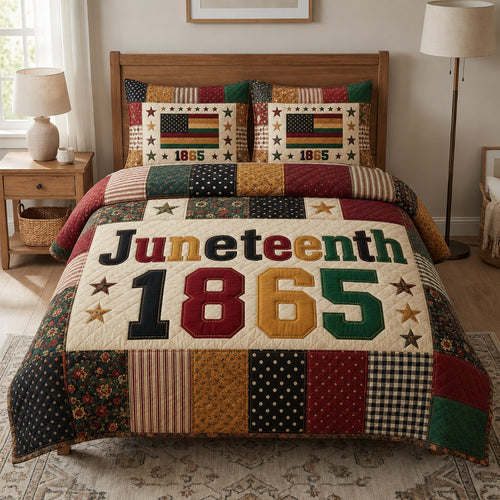 Juneteenth Heritage 3-Piece Quilted Bedding Set GFTOLAN99