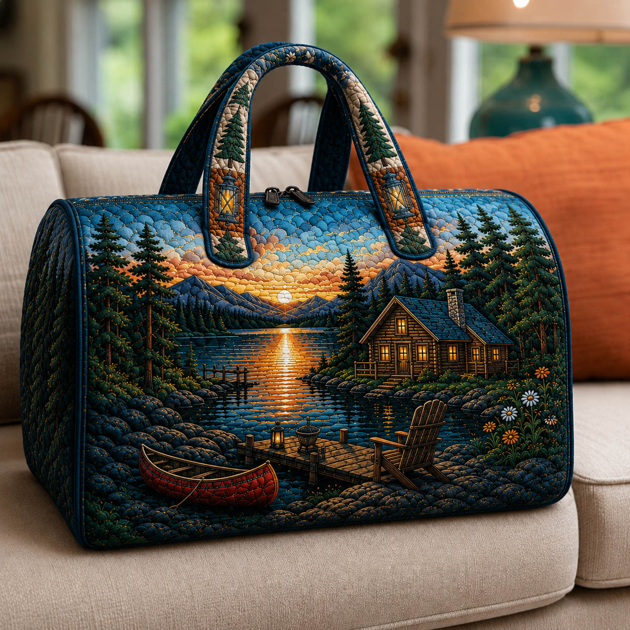 Lakeside Cabin Quilted Duffle Bag GFTOLAN996