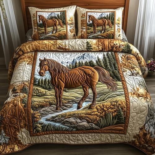 Wild Horse 3-Piece Quilted Bedding Set GFTOMA068