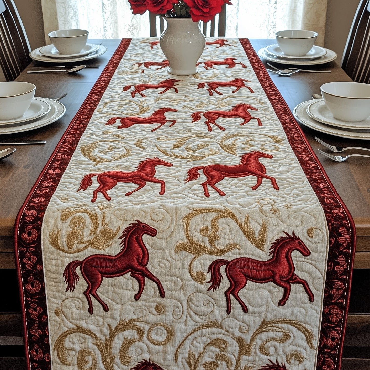 Horse Quilted Table Runner GFTOMA075