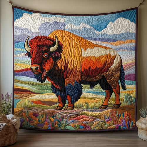 Bison Native  Quilted Blanket GFTOMA098