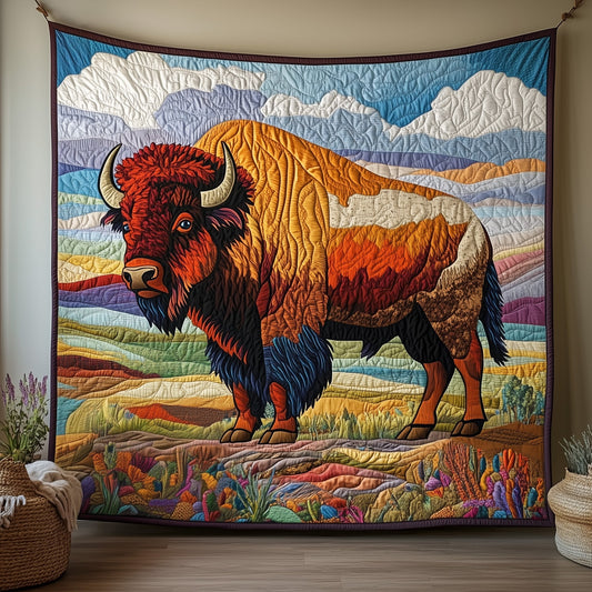 Bison Native  Quilted Blanket GFTOMA098