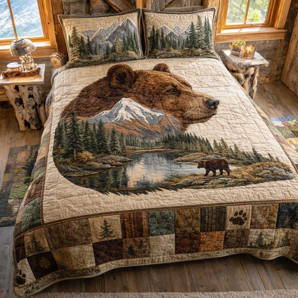 Woodland Lodge 3-Piece Quilted Bedding Set GFTOMA10024