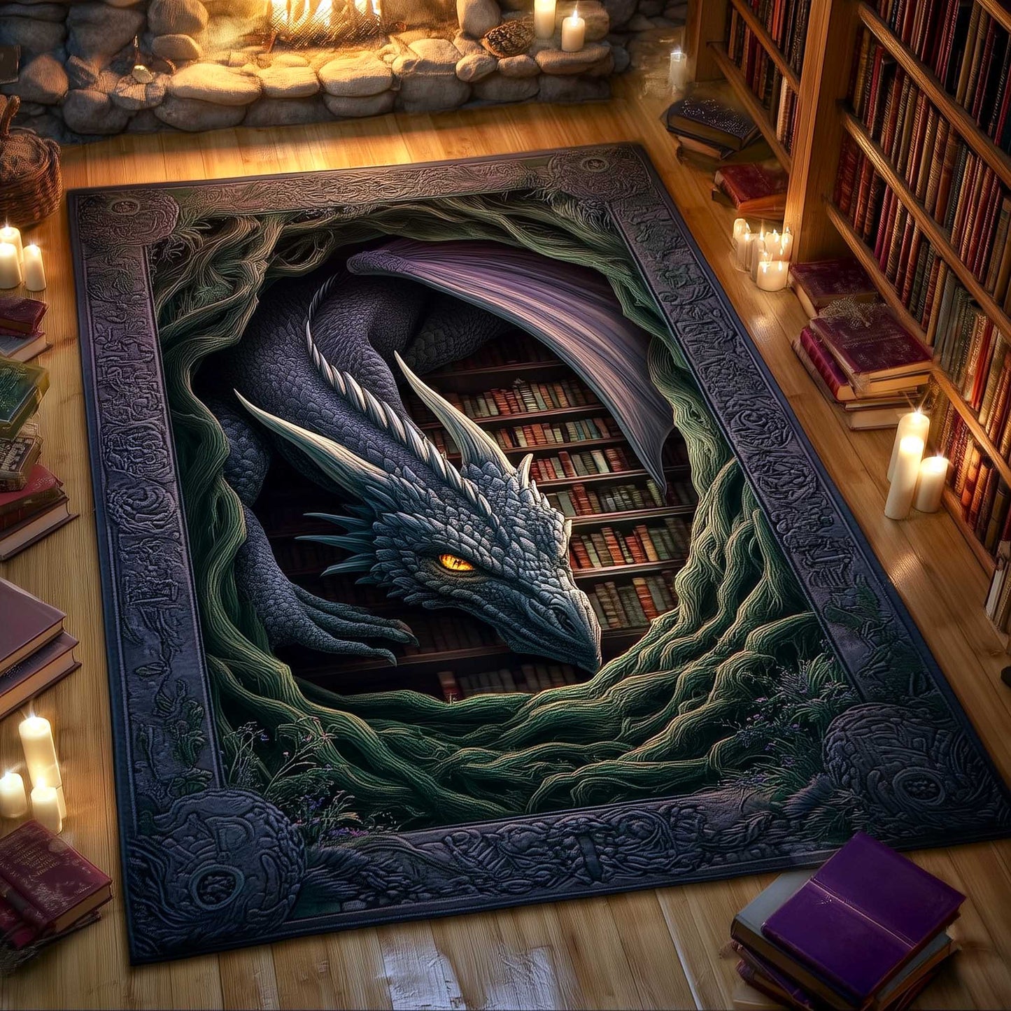 Mystic Library Area Rug GFTOMA10032