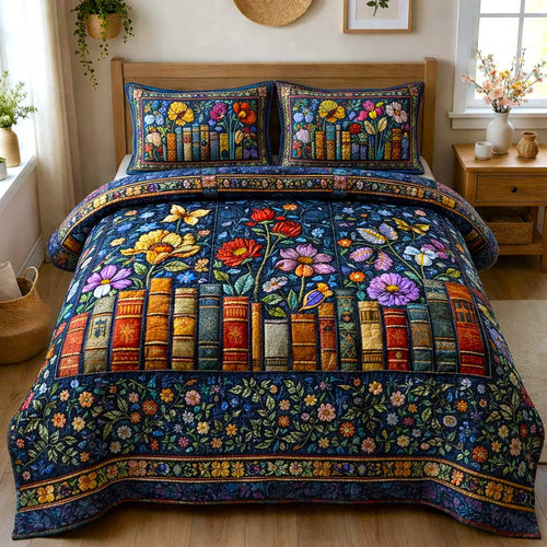 Petal Pages 3-Piece Quilted Bedding Set GFTOMA10068