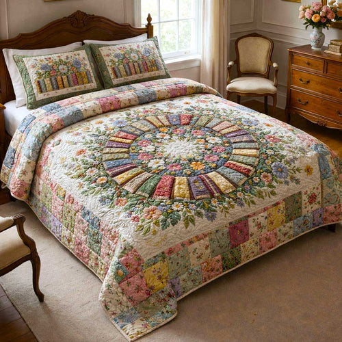 Wildflower Books 3-Piece Quilted Bedding Set GFTOMA10071