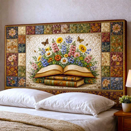 Blooming Books Quilted Headboard Slipcover GFTOMA10102