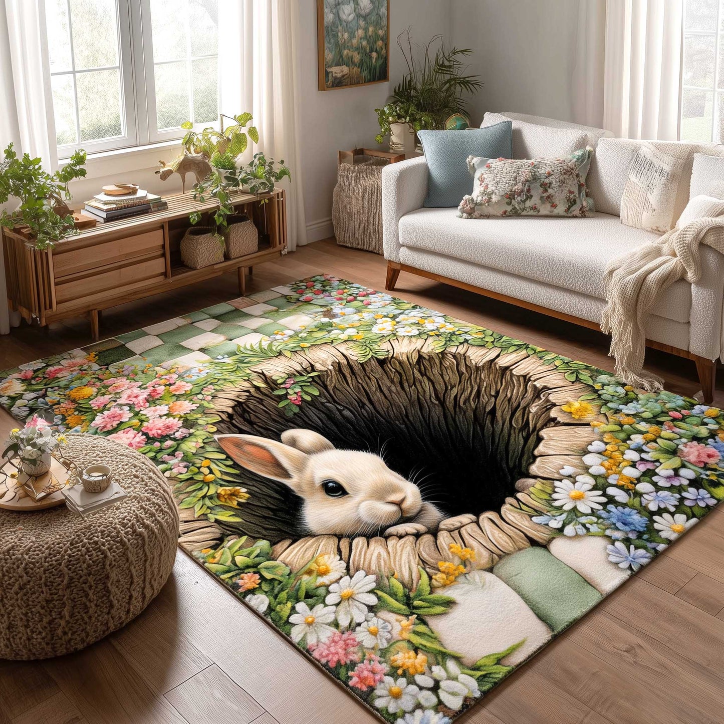 Spring Bunny Area Rug GFTOMA10157
