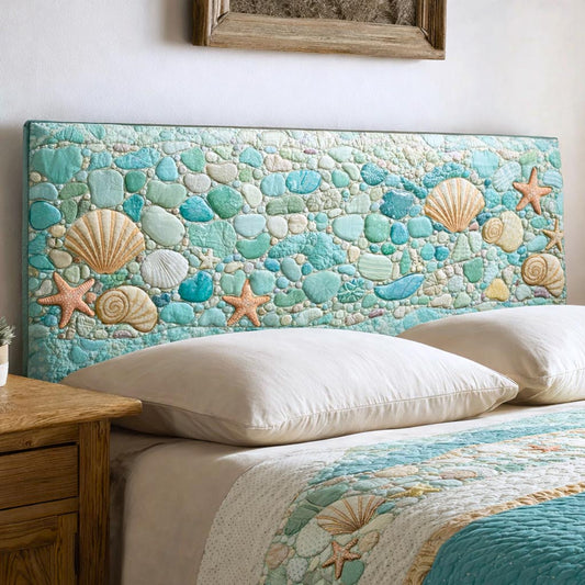 Seaside Shells Quilted Headboard Slipcover GFTOMA10208