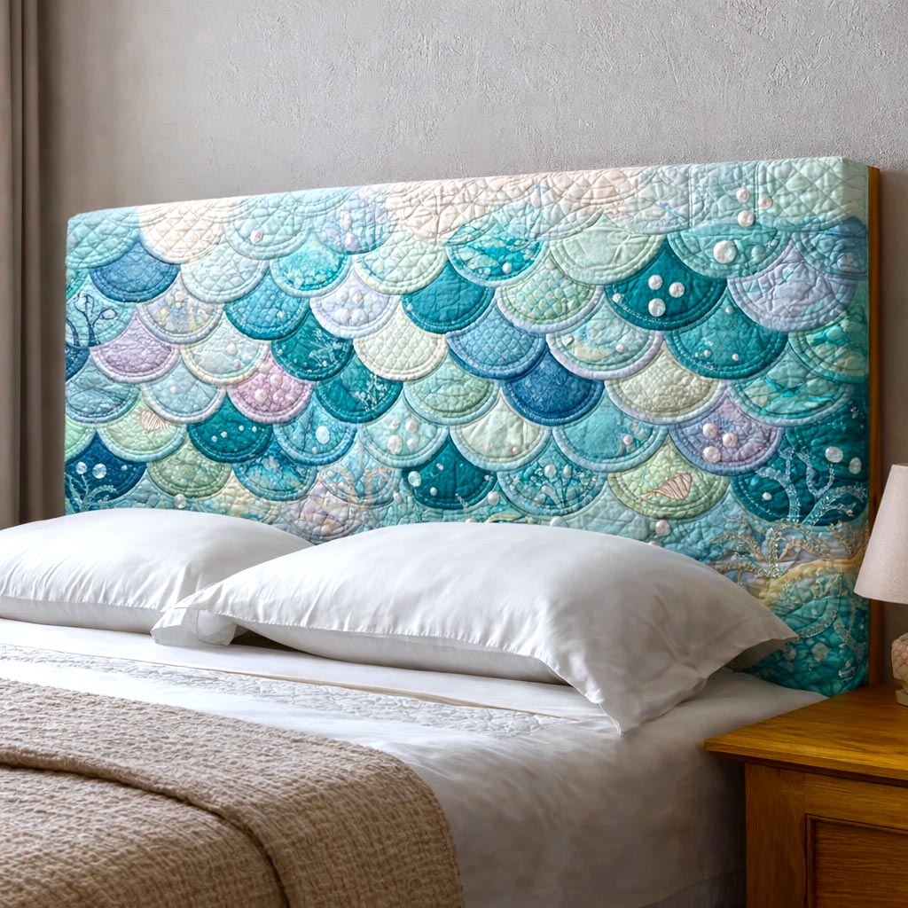 Ocean Pearls Quilted Headboard Slipcover GFTOMA10209