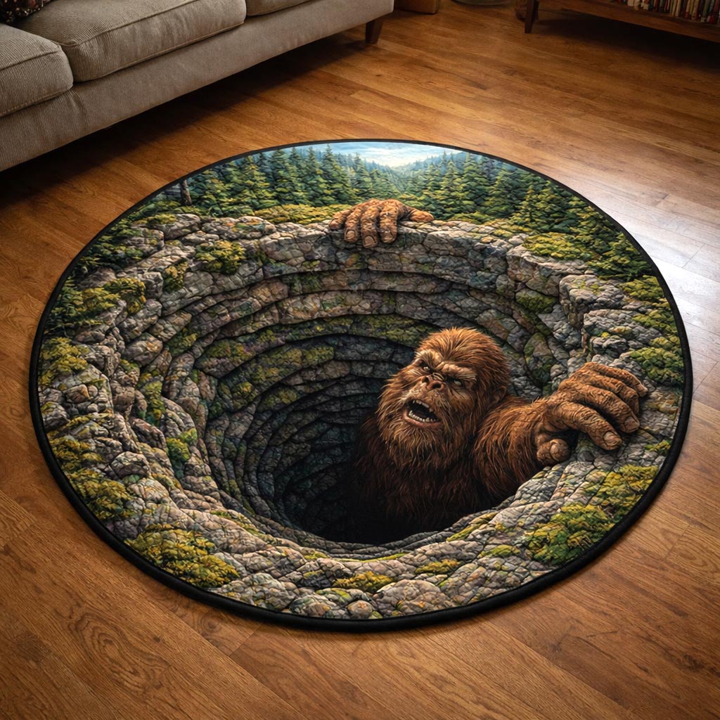 Sasquatch Trail Quilted Round Mat GFTOMA10212