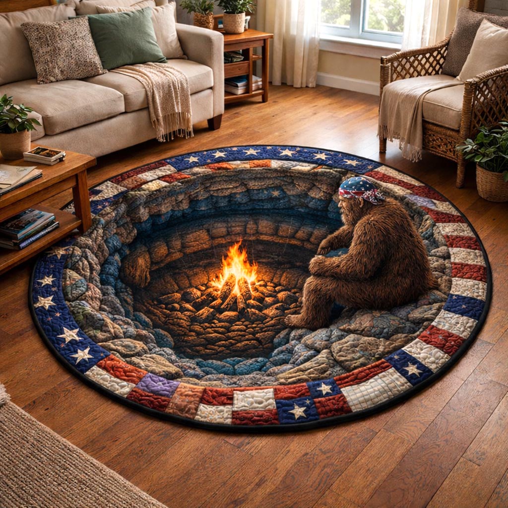 Forest Bigfoot Quilted Round Mat GFTOMA10213