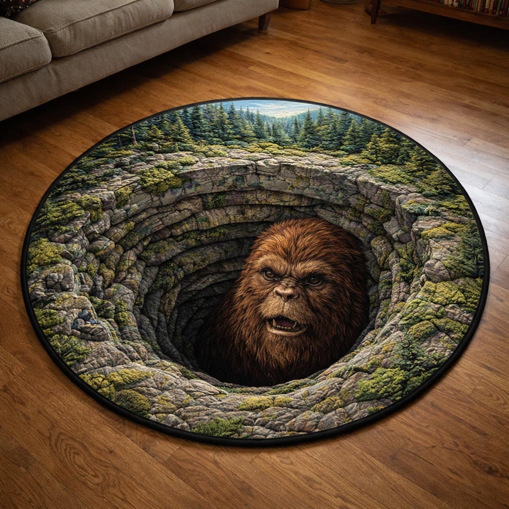 Wild Sasquatch Quilted Round Mat GFTOMA10214