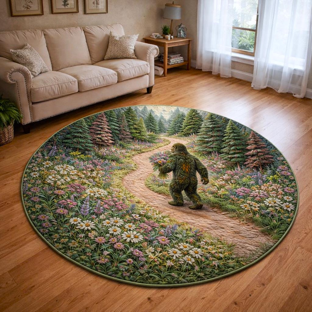 Mystic Footprints Quilted Round Mat GFTOMA10215